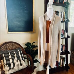 Oatmeal Open Sweater